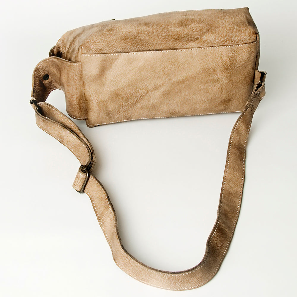 Never Mind Tote Vintage Handmade Genuine Cowhide Leather
