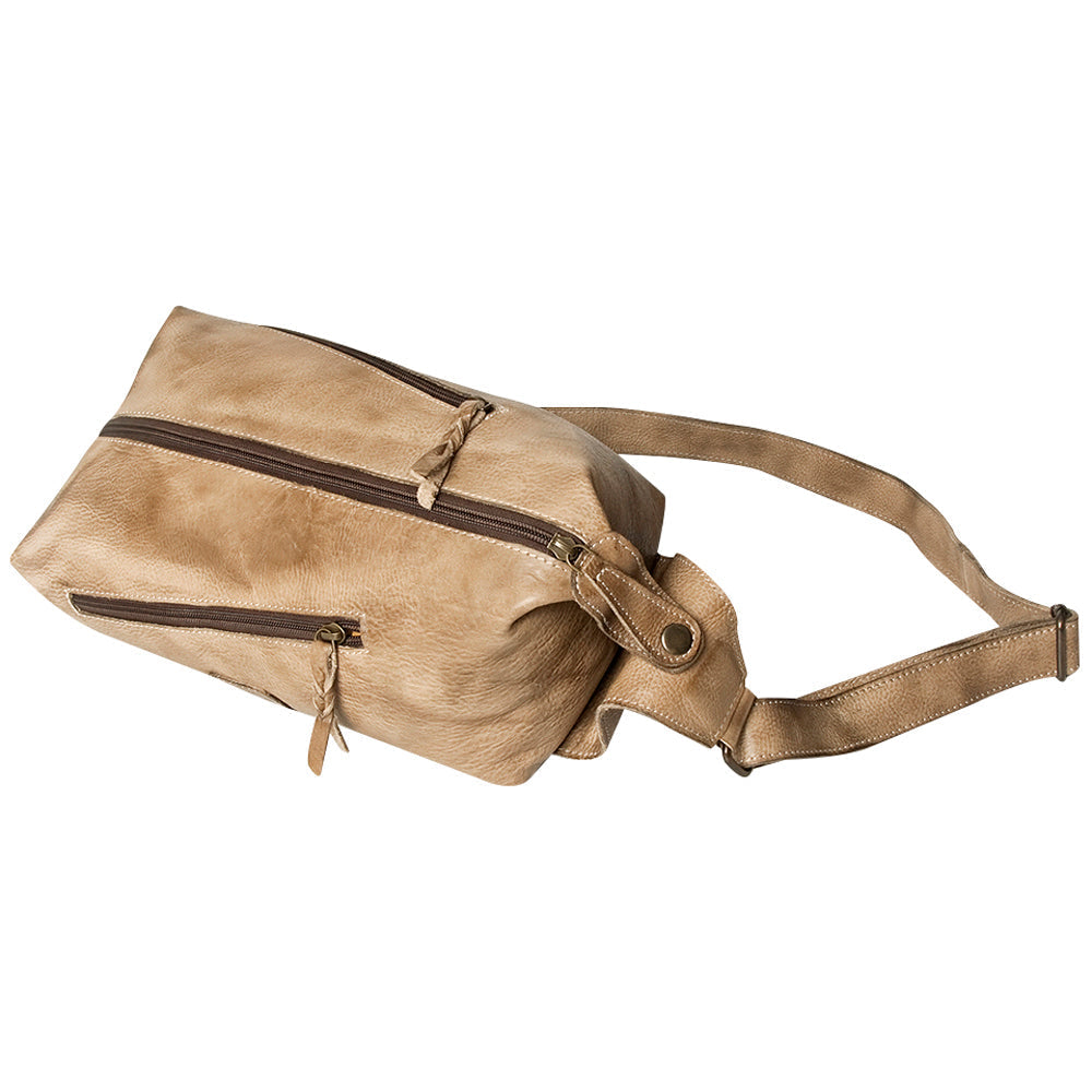 Never Mind Tote Vintage Handmade Genuine Cowhide Leather