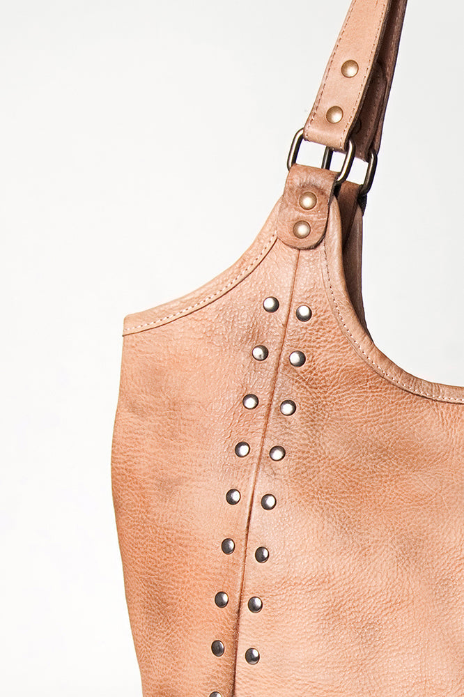 Never Mind Tote Vintage Handmade Genuine Cowhide Leather