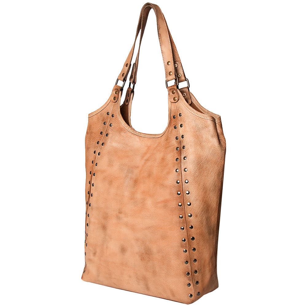 Never Mind Tote Vintage Handmade Genuine Cowhide Leather