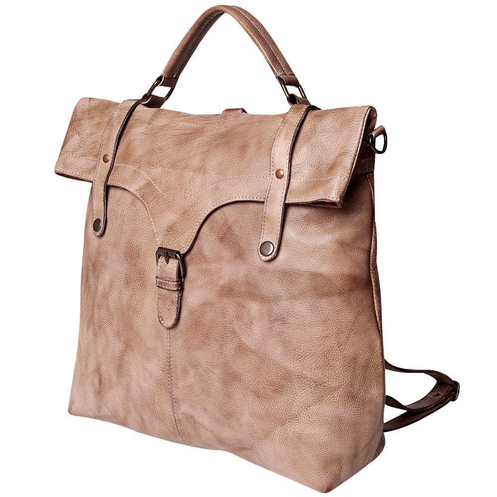 Never Mind Backpack Vintage Handmade Genuine Cowhide Leather