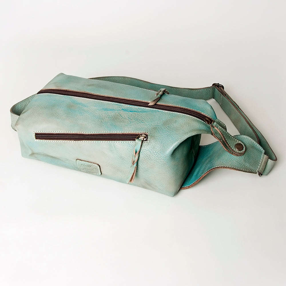 Never Mind Tote Vintage Handmade Genuine Cowhide Leather