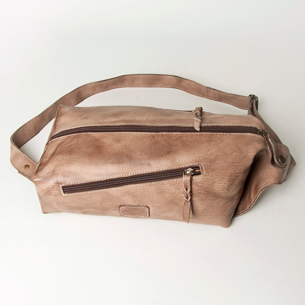 Never Mind Tote Vintage Handmade Genuine Cowhide Leather