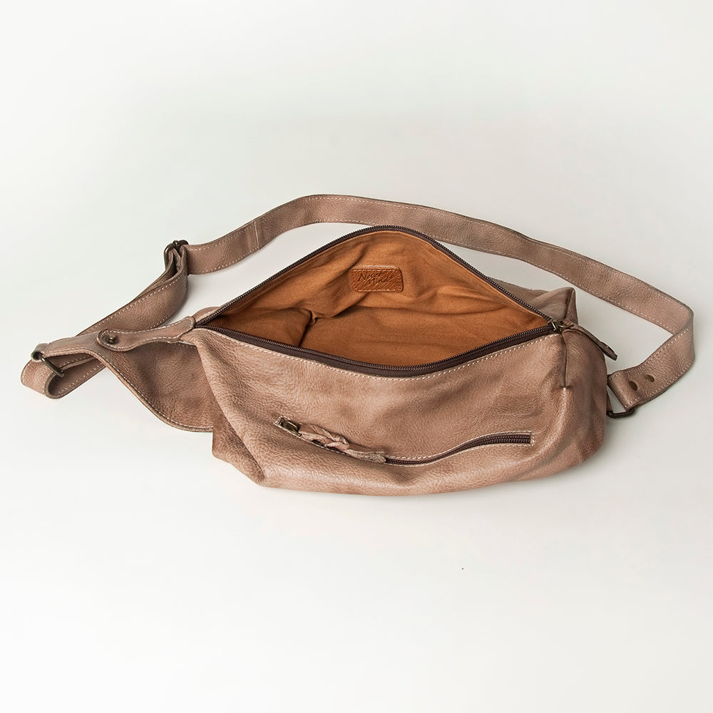 Never Mind Tote Vintage Handmade Genuine Cowhide Leather