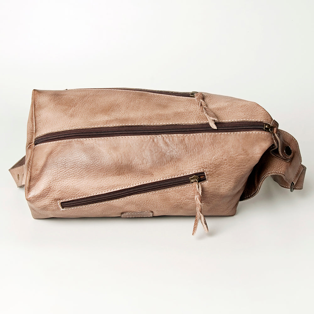 Never Mind Tote Vintage Handmade Genuine Cowhide Leather
