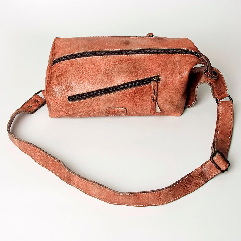 Never Mind Tote Vintage Handmade Genuine Cowhide Leather