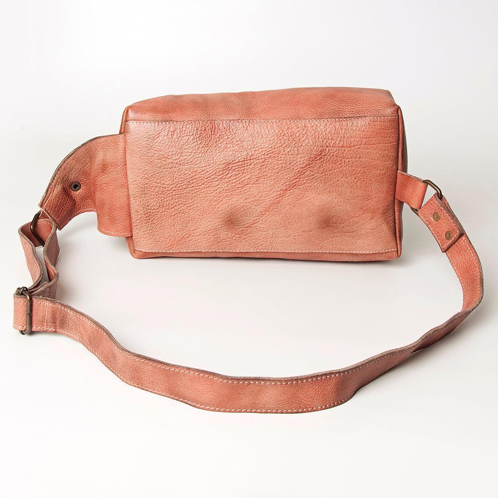Never Mind Tote Vintage Handmade Genuine Cowhide Leather