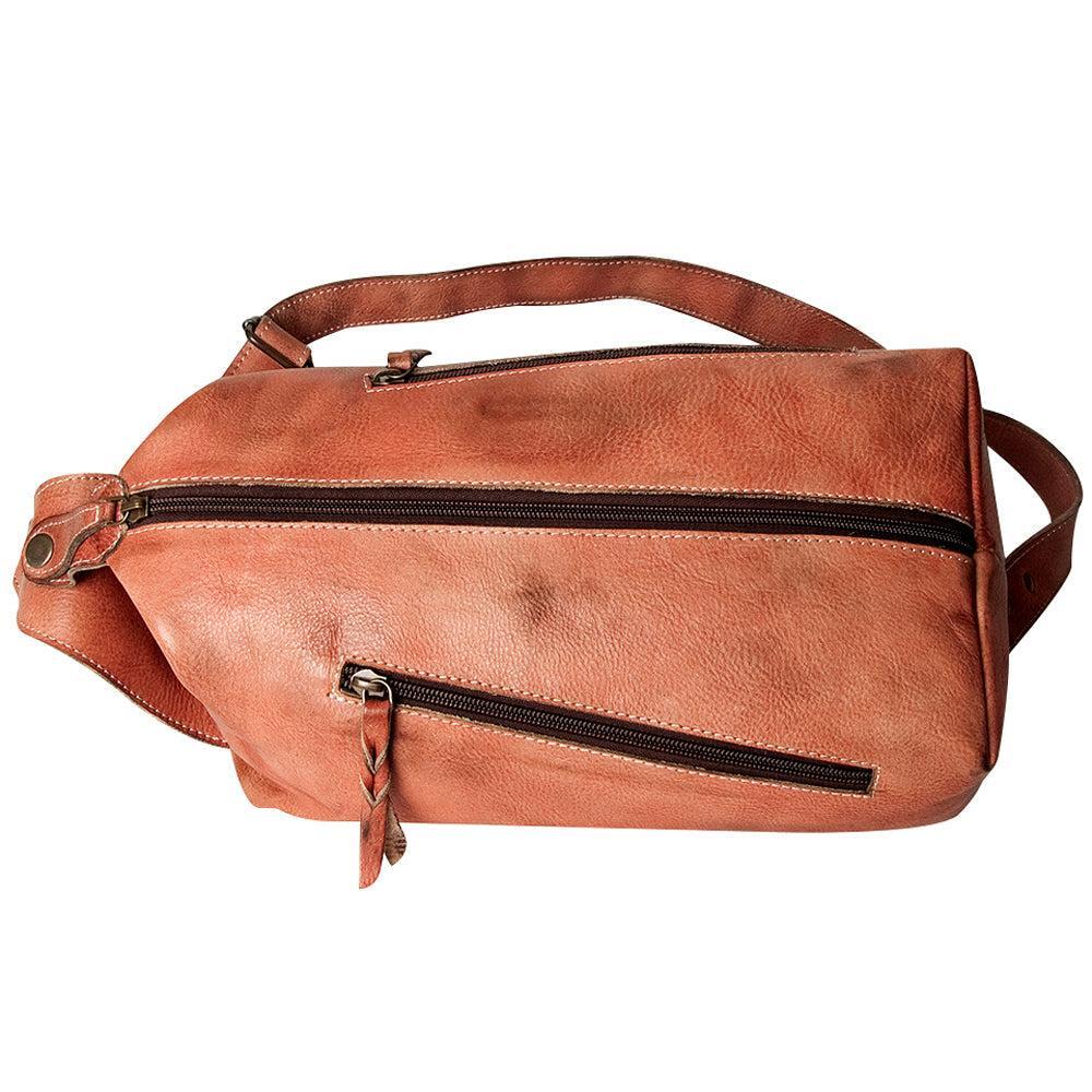 Never Mind Tote Vintage Handmade Genuine Cowhide Leather