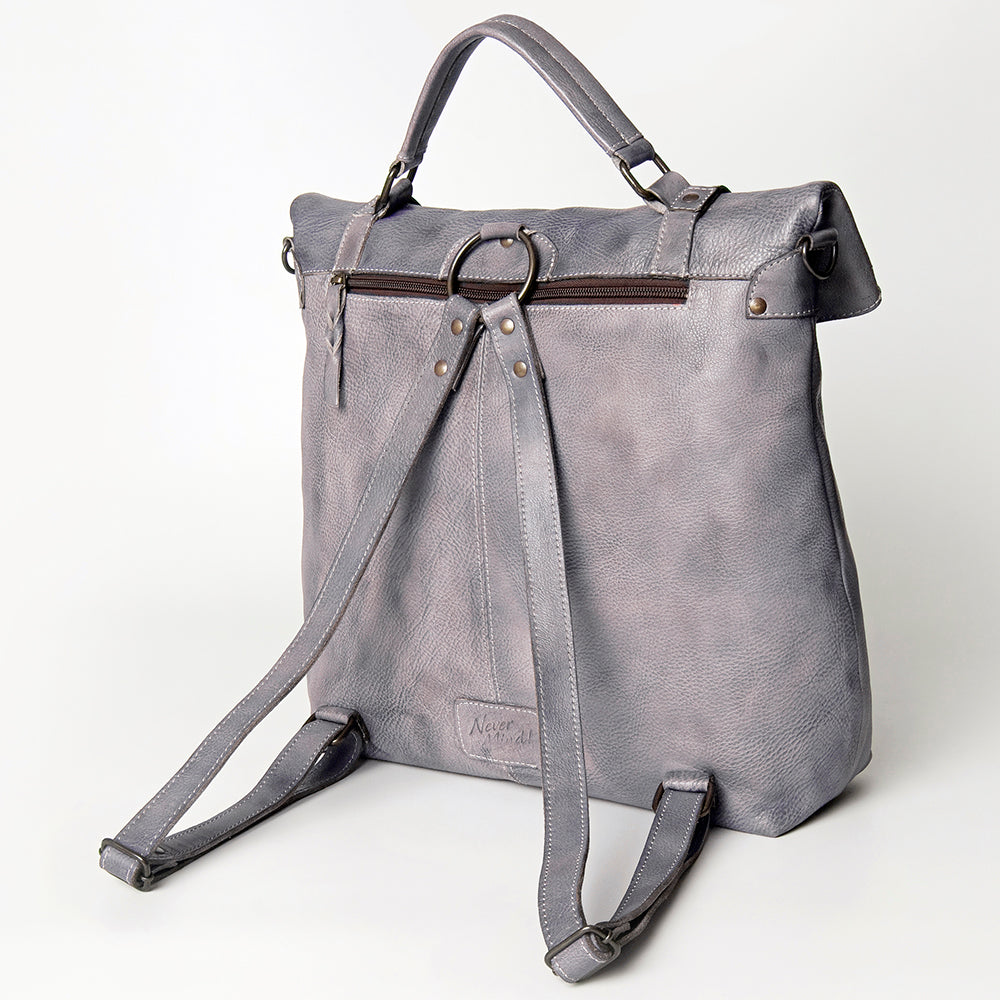 Never Mind Backpack Vintage Handmade Genuine Cowhide Leather