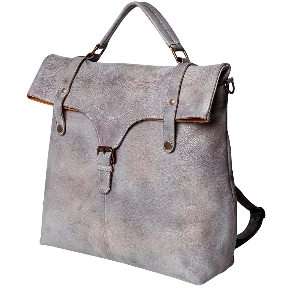 Never Mind Backpack Vintage Handmade Genuine Cowhide Leather