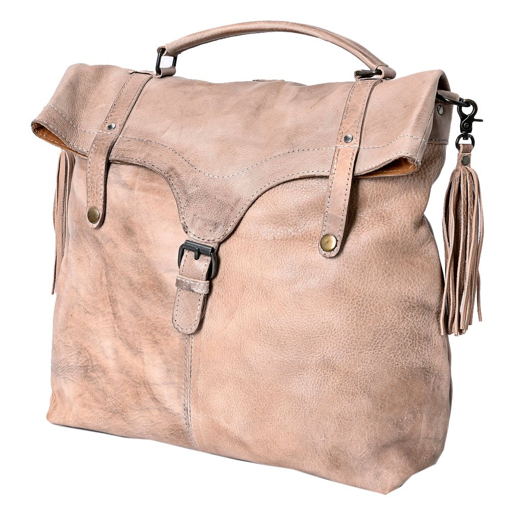 Never Mind Backpack Vintage Handmade Genuine Cowhide Leather