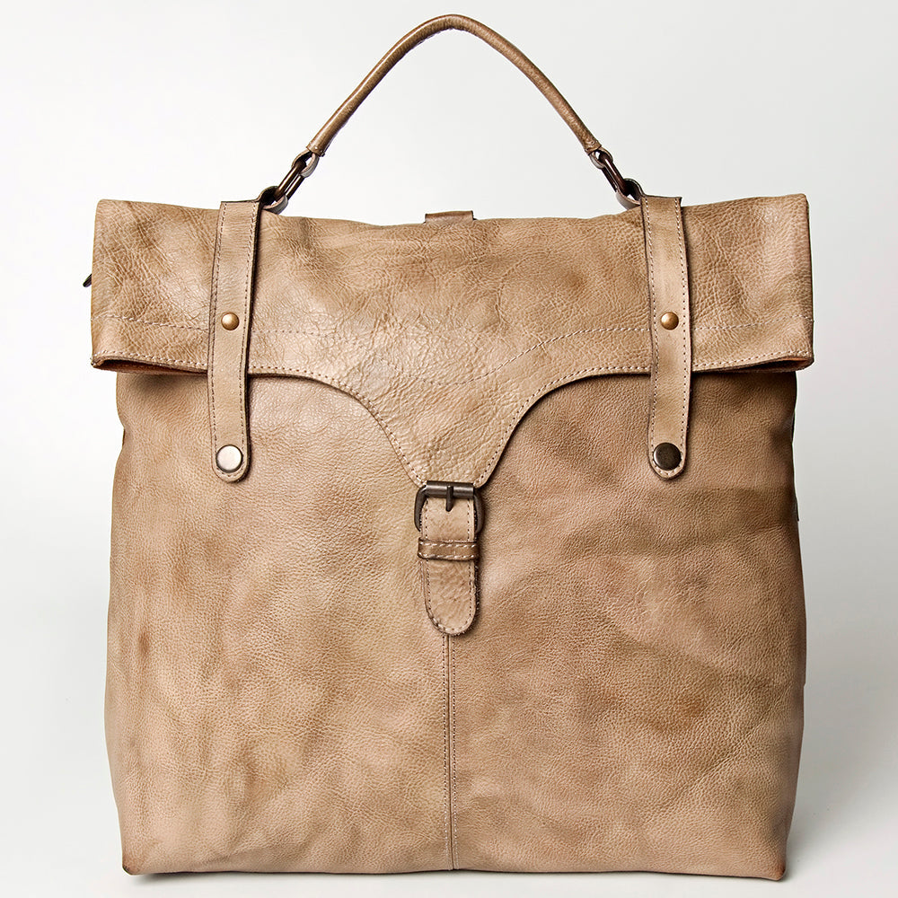 Never Mind Backpack Vintage Handmade Genuine Cowhide Leather