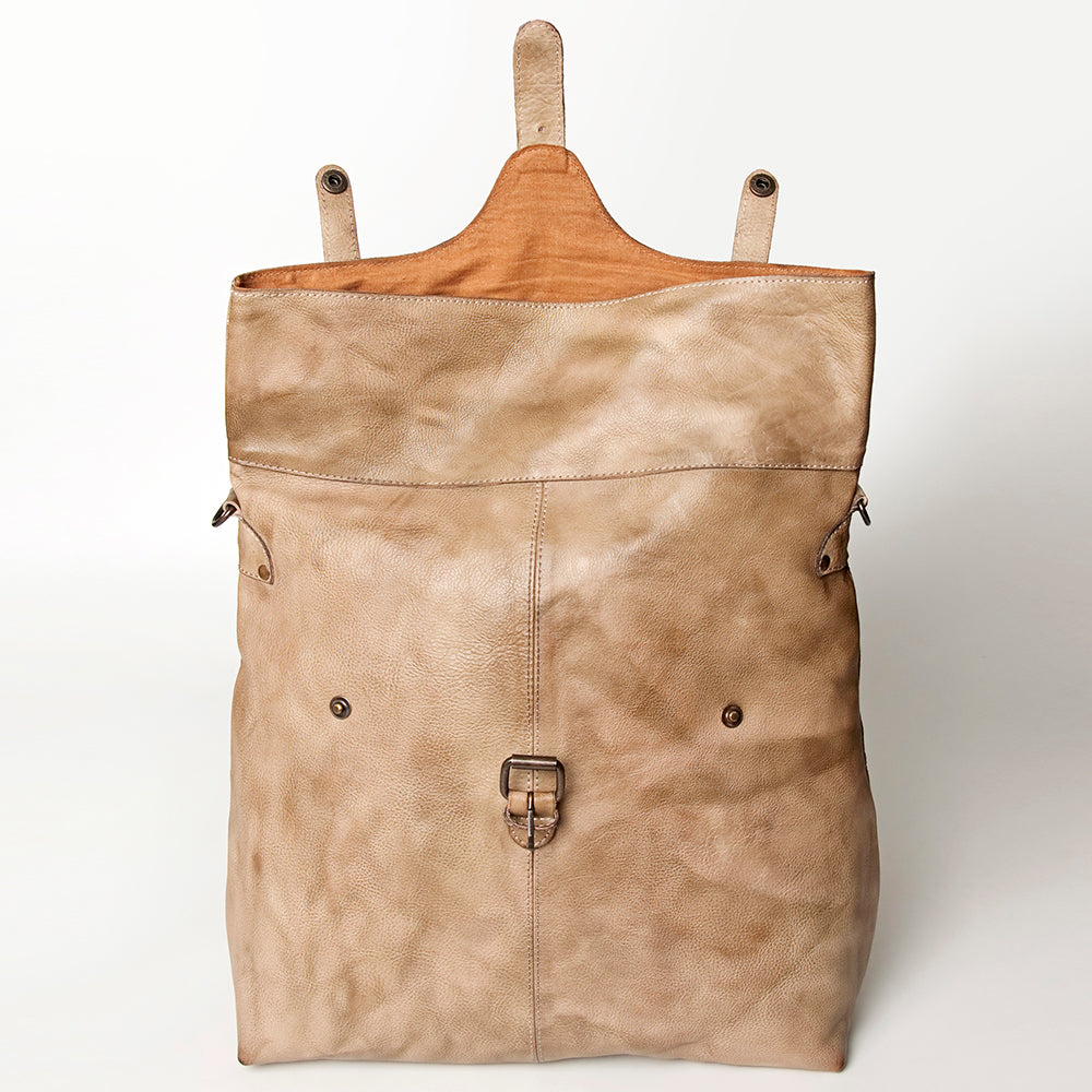 Never Mind Backpack Vintage Handmade Genuine Cowhide Leather