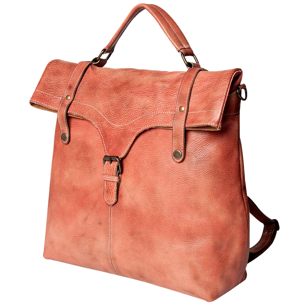 Never Mind Backpack Vintage Handmade Genuine Cowhide Leather
