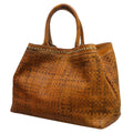 Never Mind Tote Vintage Handmade Genuine Cowhide Leather