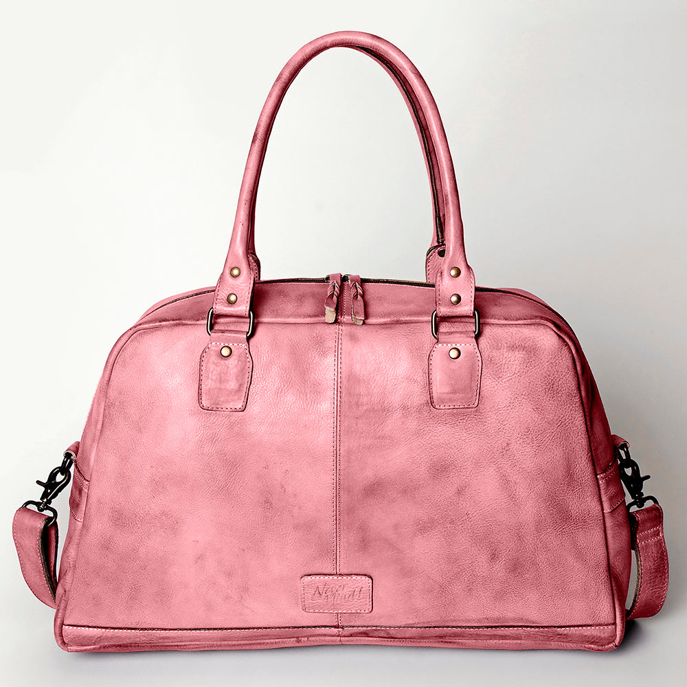 Never Mind Tote Vintage Handmade Genuine Cowhide Leather