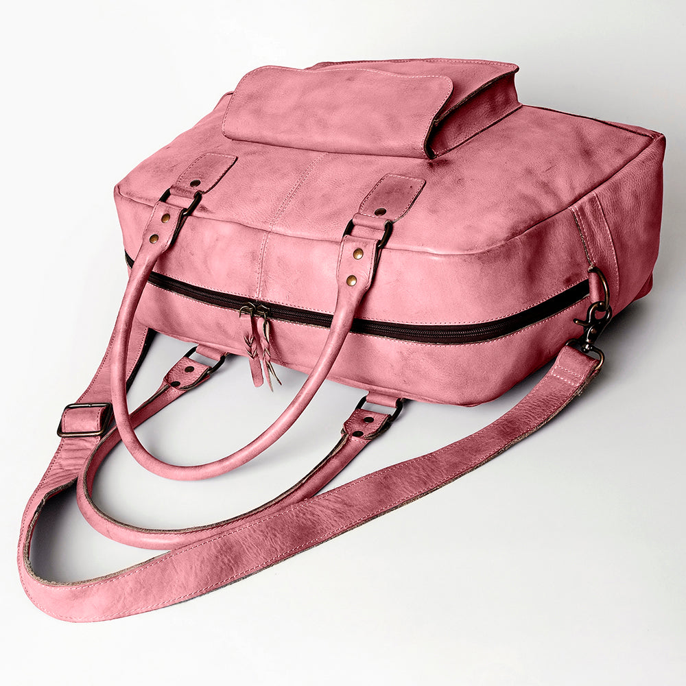 Never Mind Tote Vintage Handmade Genuine Cowhide Leather