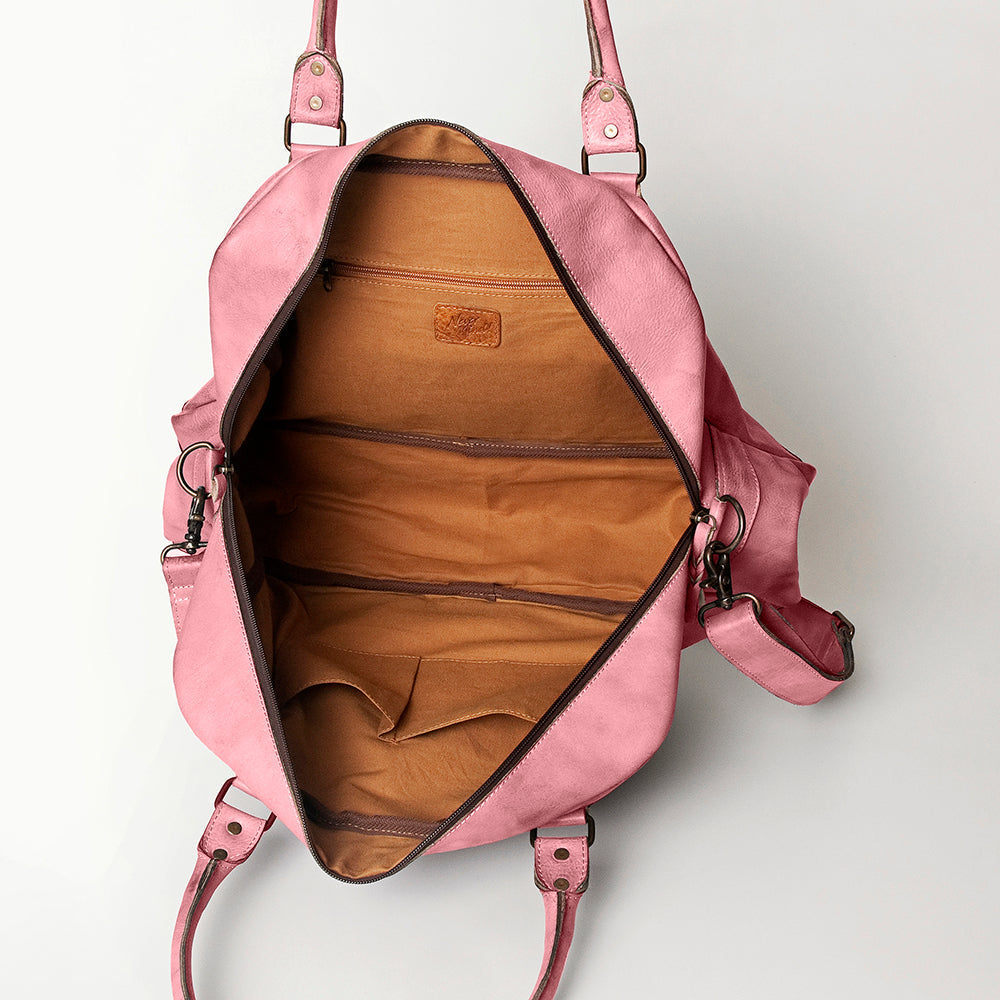 Never Mind Tote Vintage Handmade Genuine Cowhide Leather