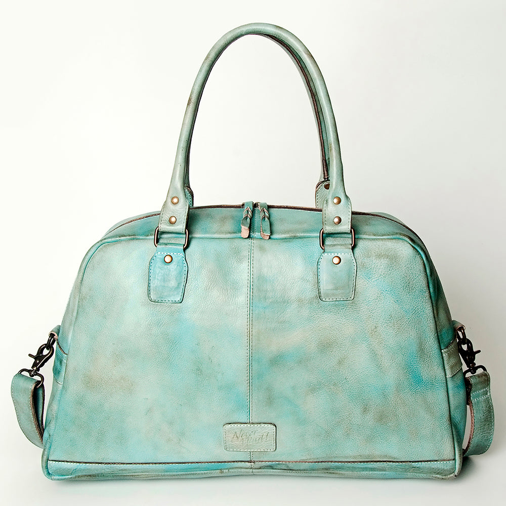 Never Mind Tote Vintage Handmade Genuine Cowhide Leather
