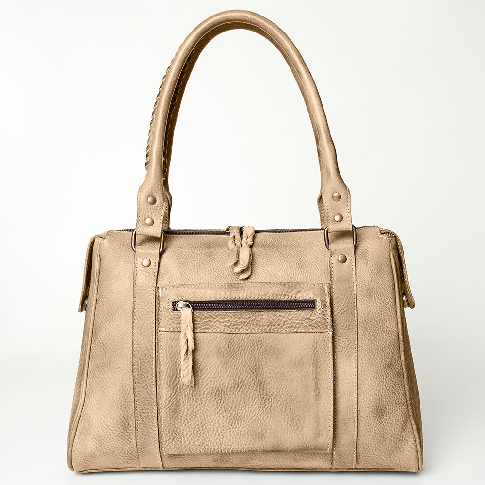 Never Mind Tote Vintage Handmade Genuine Cowhide Leather