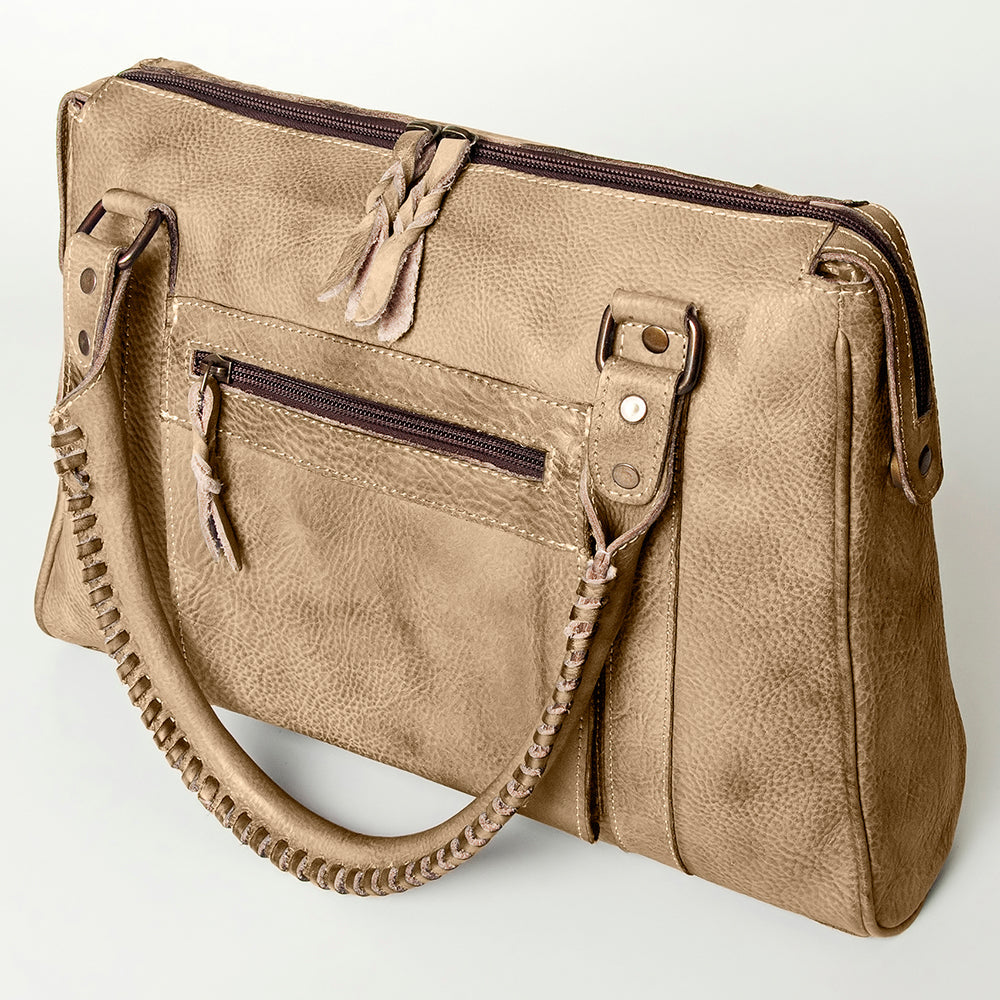 Never Mind Tote Vintage Handmade Genuine Cowhide Leather