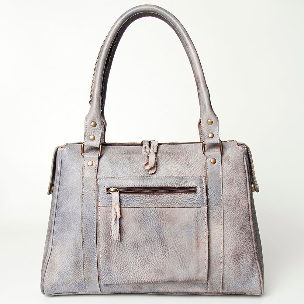 Never Mind Tote Vintage Handmade Genuine Cowhide Leather