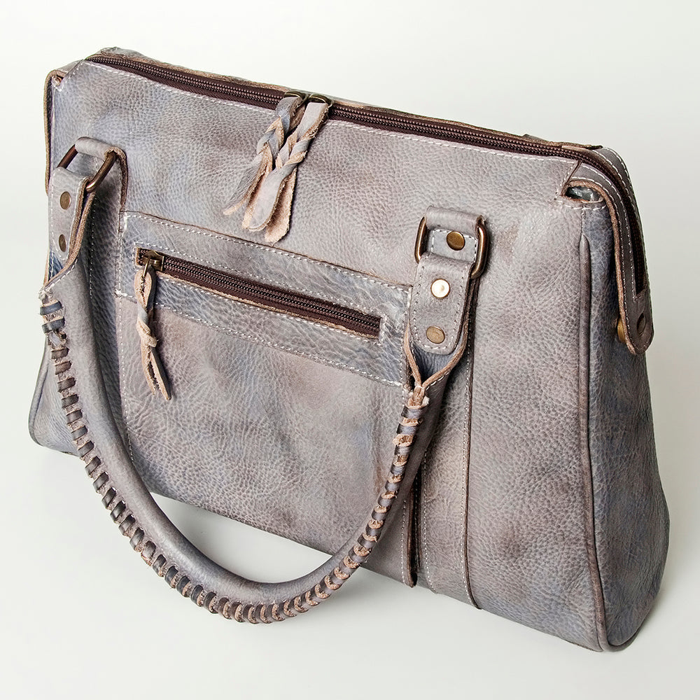 Never Mind Tote Vintage Handmade Genuine Cowhide Leather