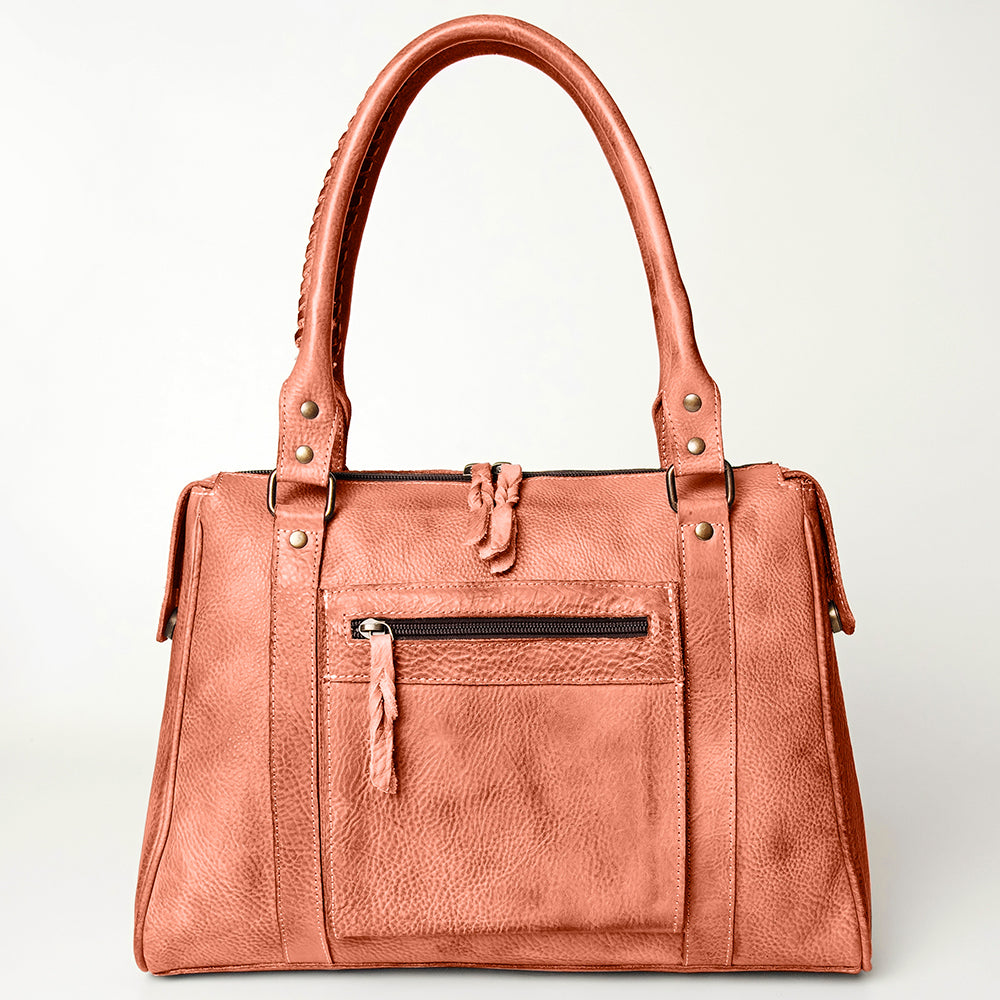 Never Mind Tote Vintage Handmade Genuine Cowhide Leather