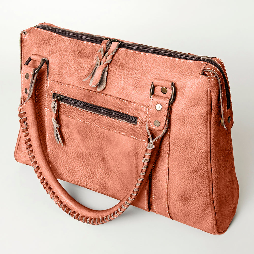 Never Mind Tote Vintage Handmade Genuine Cowhide Leather