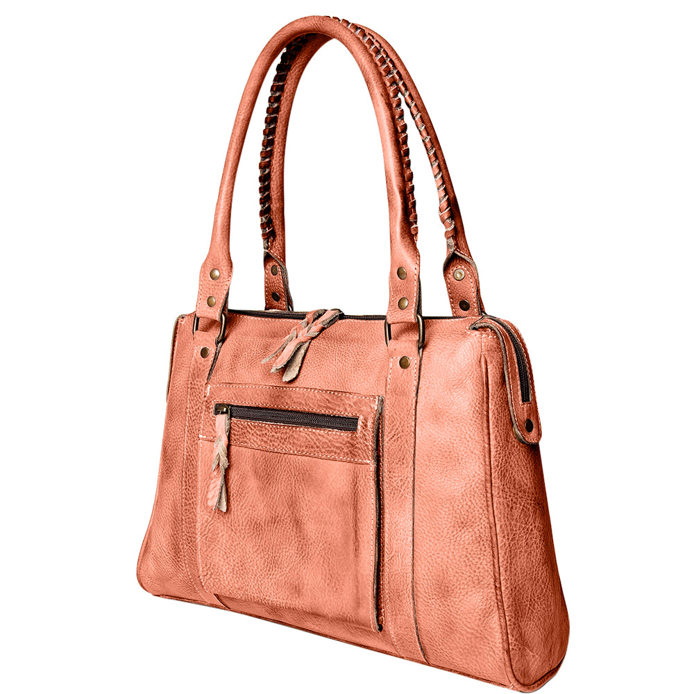 Never Mind Tote Vintage Handmade Genuine Cowhide Leather