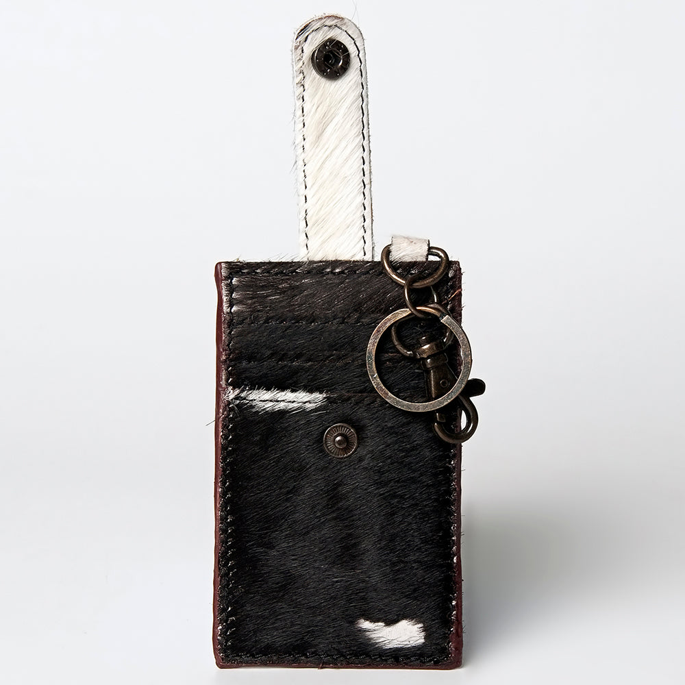 American Darling Card Holder Hair on Genuine Leather | Business Credit