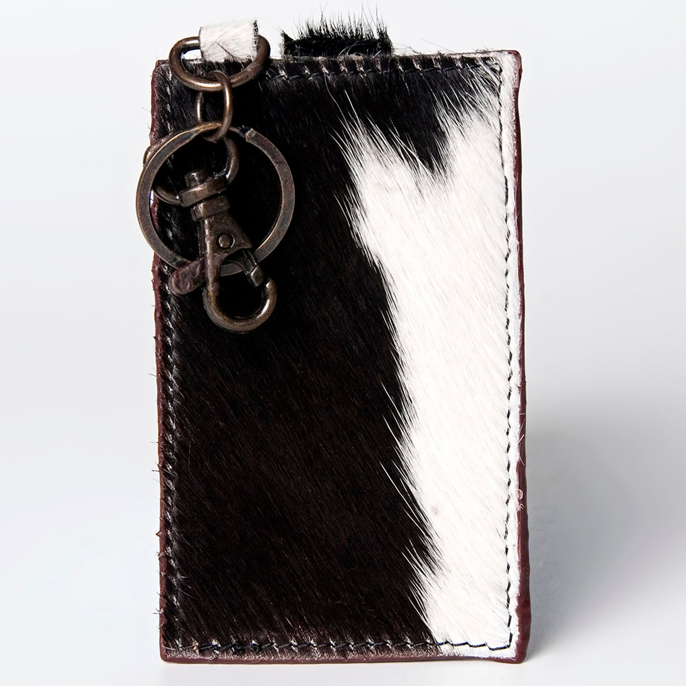 American Darling Card Holder Hair on Genuine Leather | Business Credit