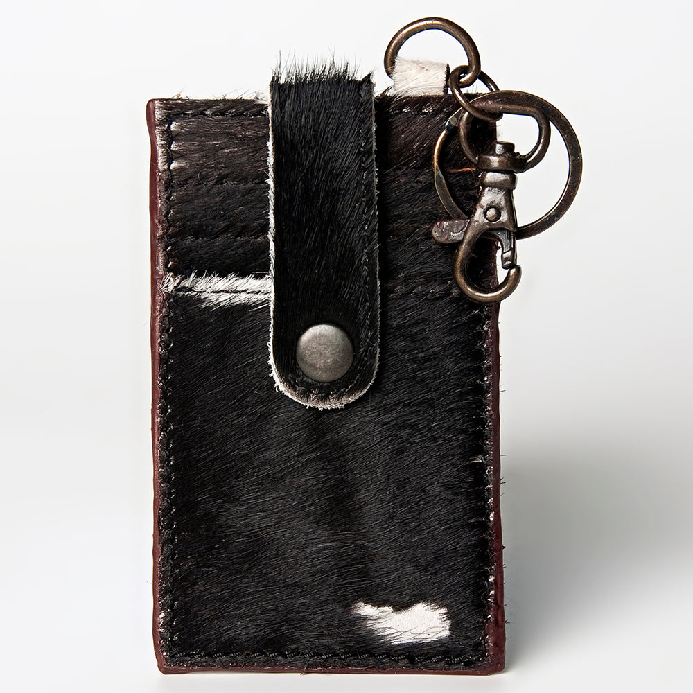 American Darling Card Holder Hair on Genuine Leather | Business Credit