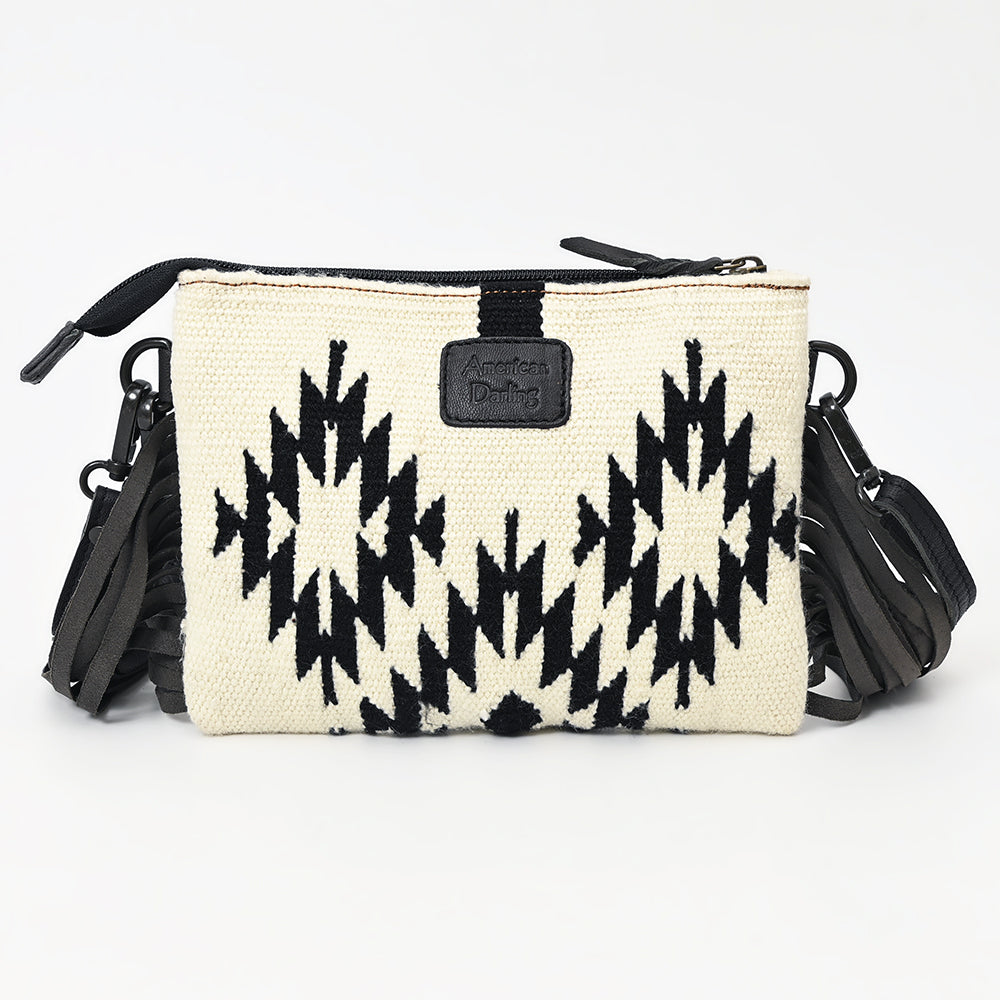 American Darling Crossbody Hand Tooled Saddle Blanket Genuine Leather