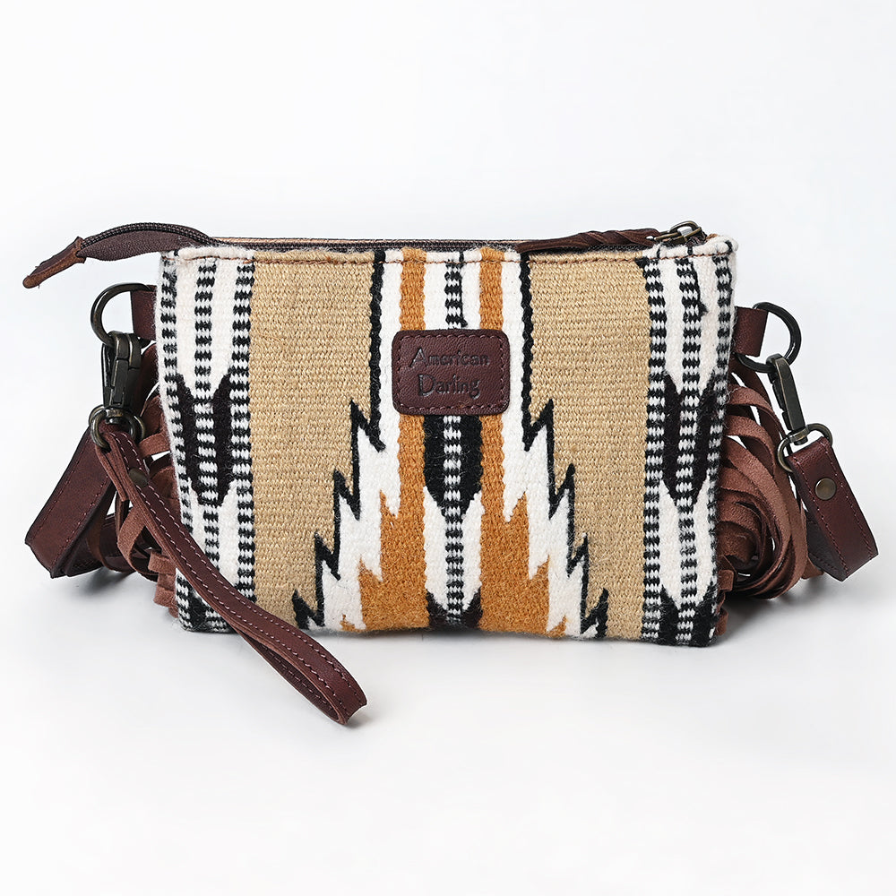 American Darling Crossbody Hand Tooled Saddle Blanket Genuine Leather