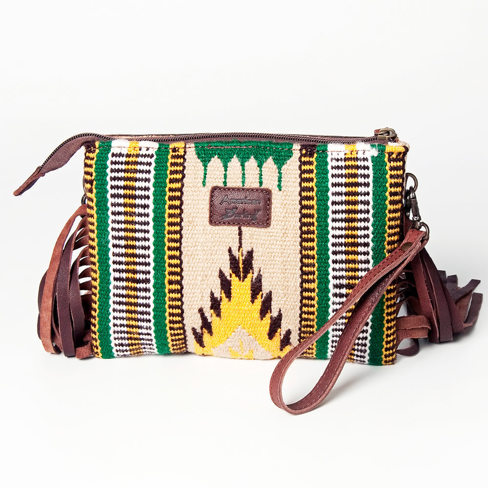 American Darling Crossbody Hand Tooled Saddle Blanket Genuine Leather