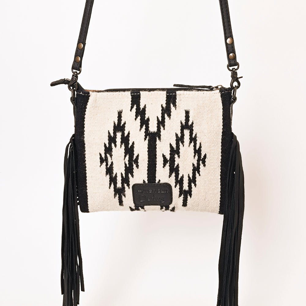 American Darling Crossbody Hand Tooled Saddle Blanket Genuine Leather
