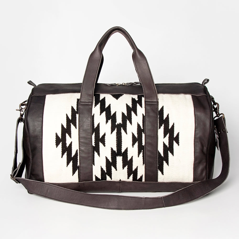 American Darling Duffel Saddle Blanket Genuine Leather Western Women Bag | Handbag Duffle Weekend Travel Bags for