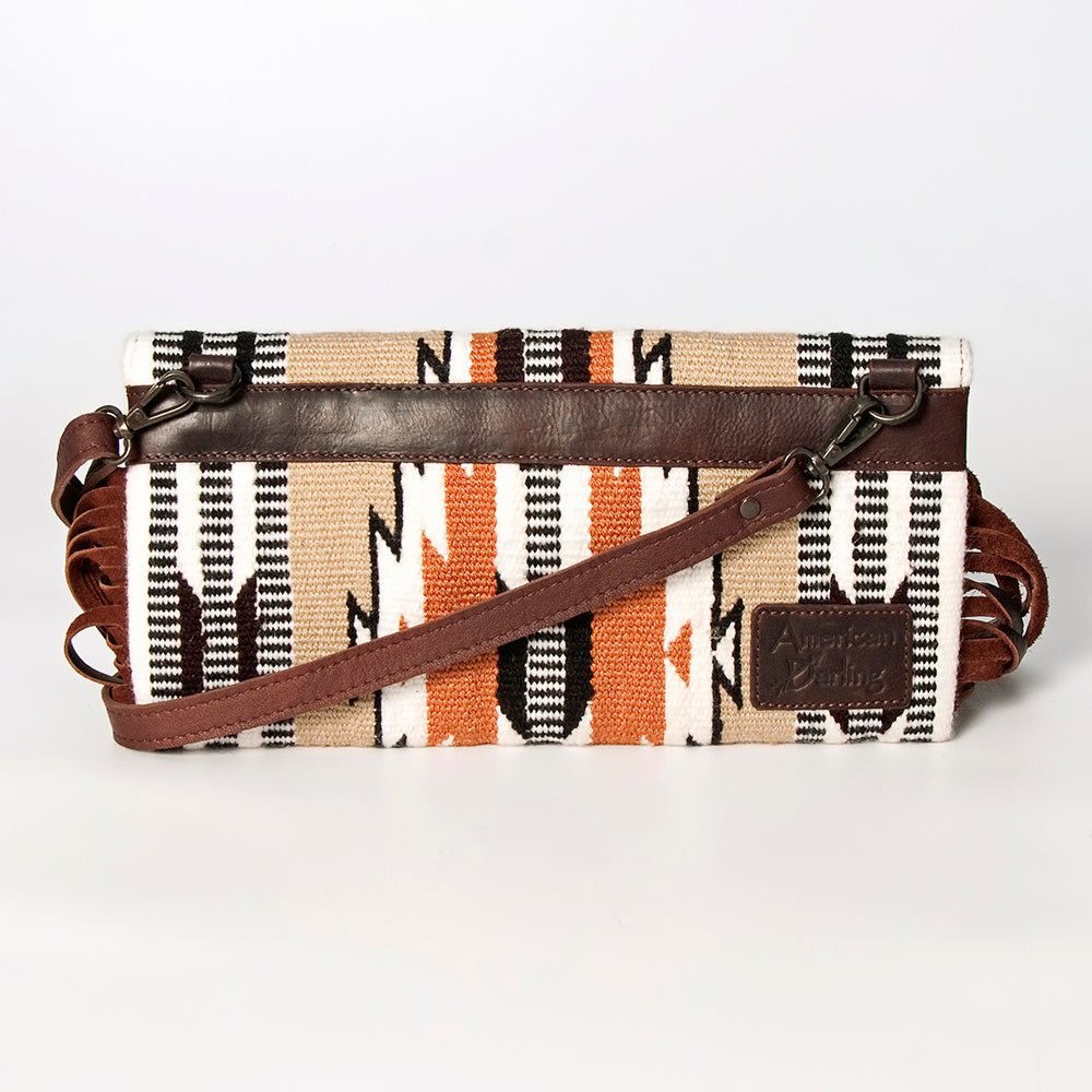 American Darling Signature Crossbody Hand Tooled Saddle Blanket Genuine Leather