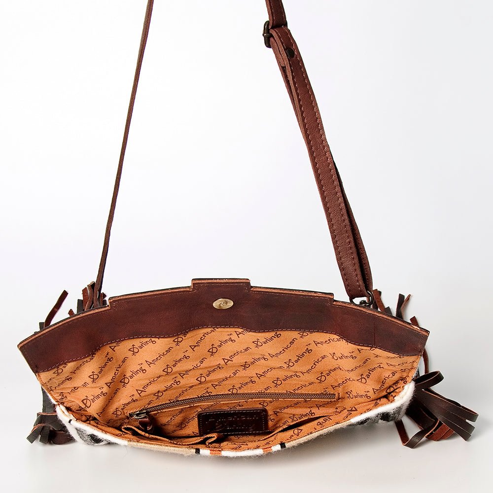 American Darling Signature Crossbody Hand Tooled Saddle Blanket Genuine Leather