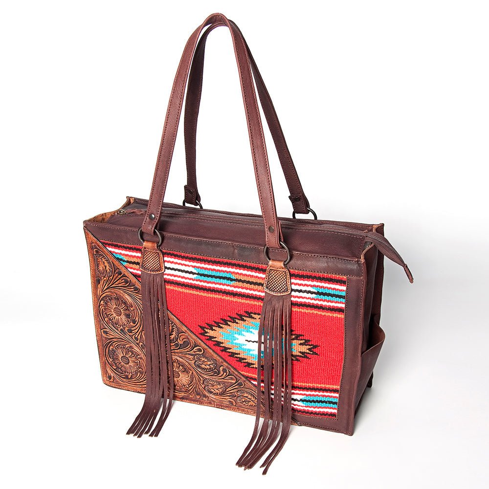 American Darling Hand Tooled Hair-On Genuine Leather