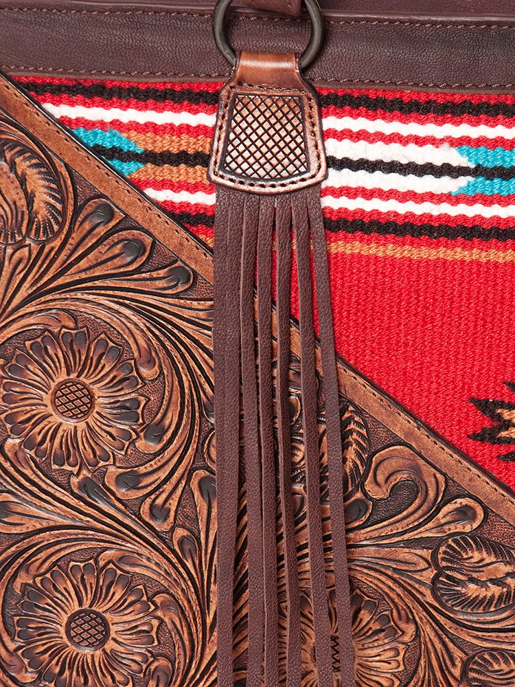 American Darling Hand Tooled Hair-On Genuine Leather