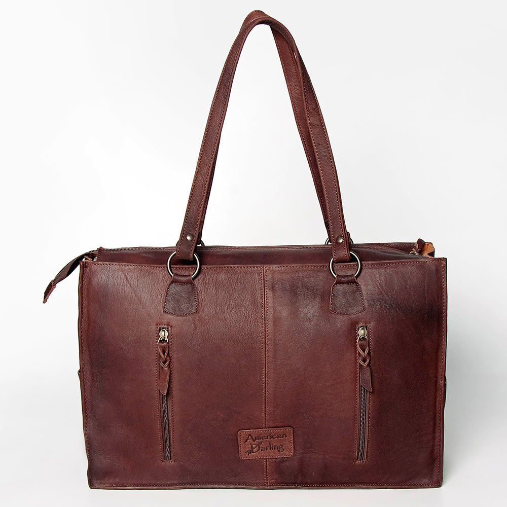 American Darling Hand Tooled Hair-On Genuine Leather
