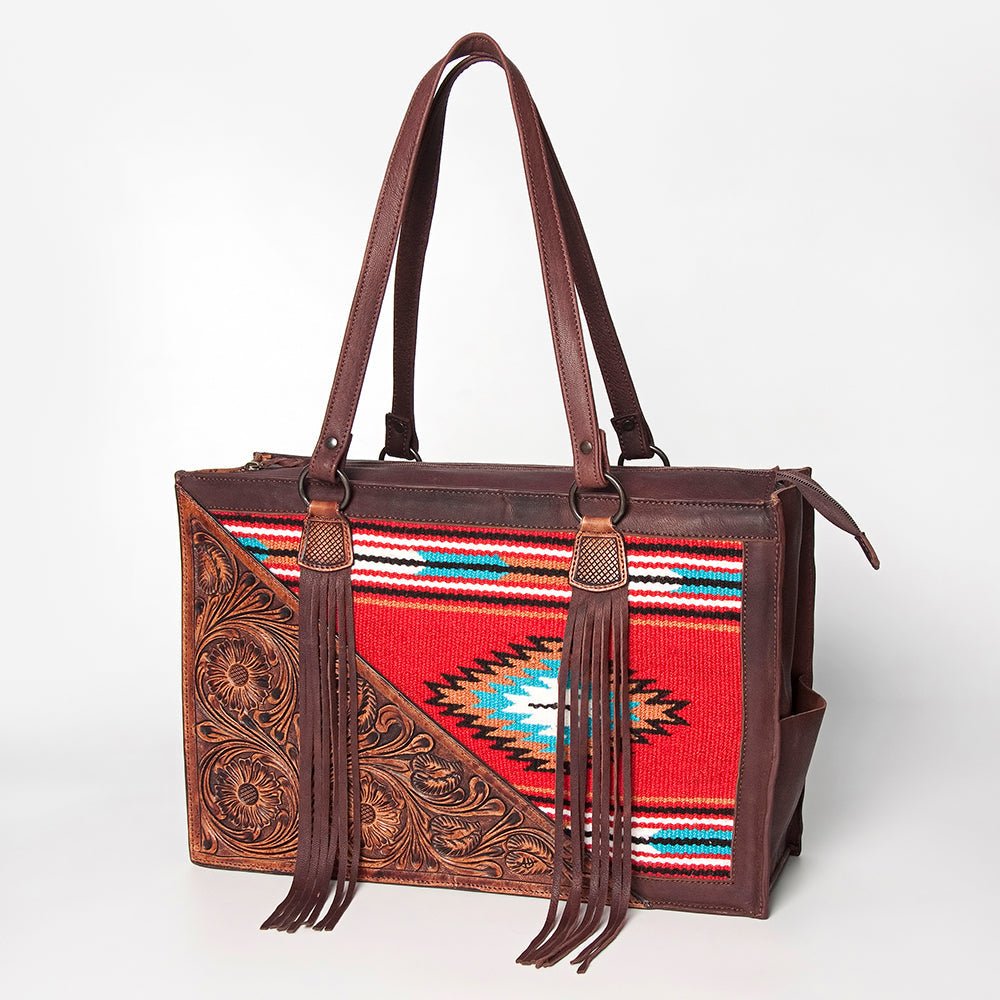 American Darling Hand Tooled Hair-On Genuine Leather