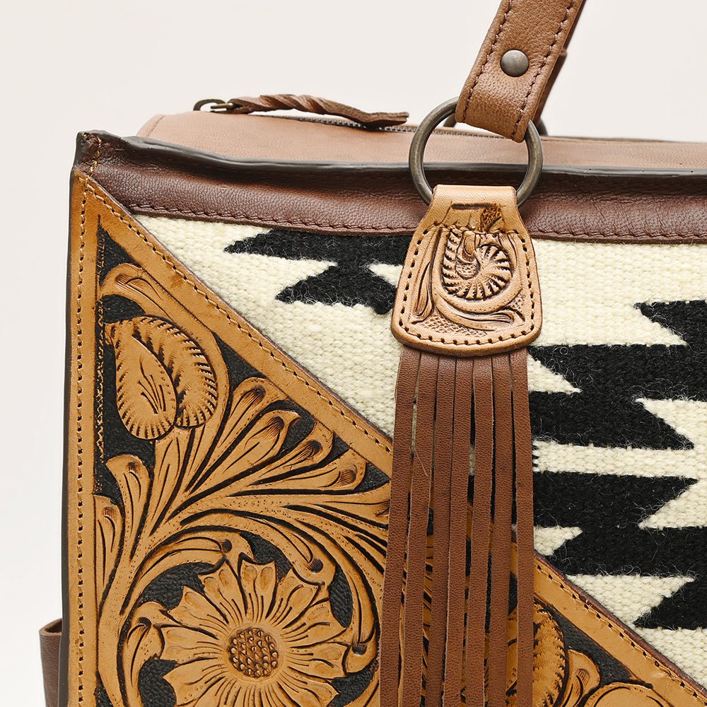 American Darling Hand Tooled Hair-On Genuine Leather