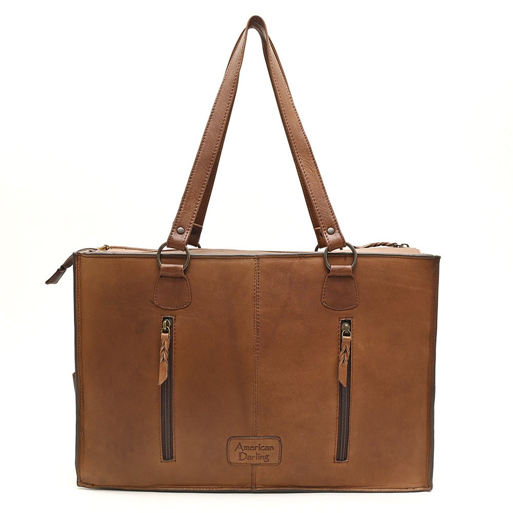 American Darling Hand Tooled Hair-On Genuine Leather