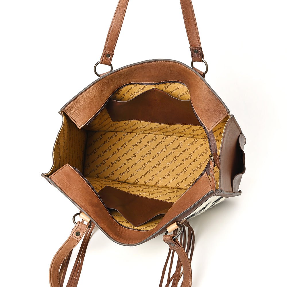 American Darling Hand Tooled Hair-On Genuine Leather