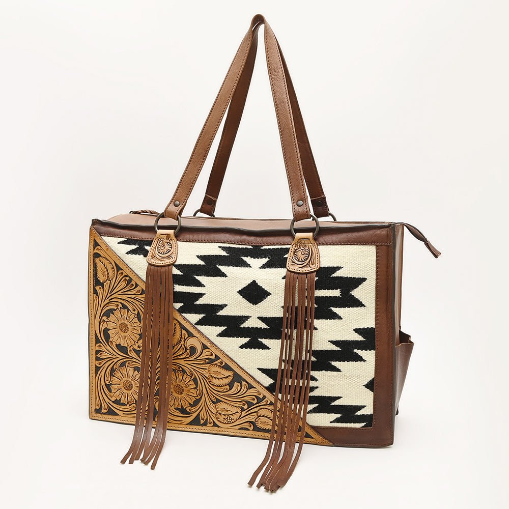 American Darling Hand Tooled Hair-On Genuine Leather