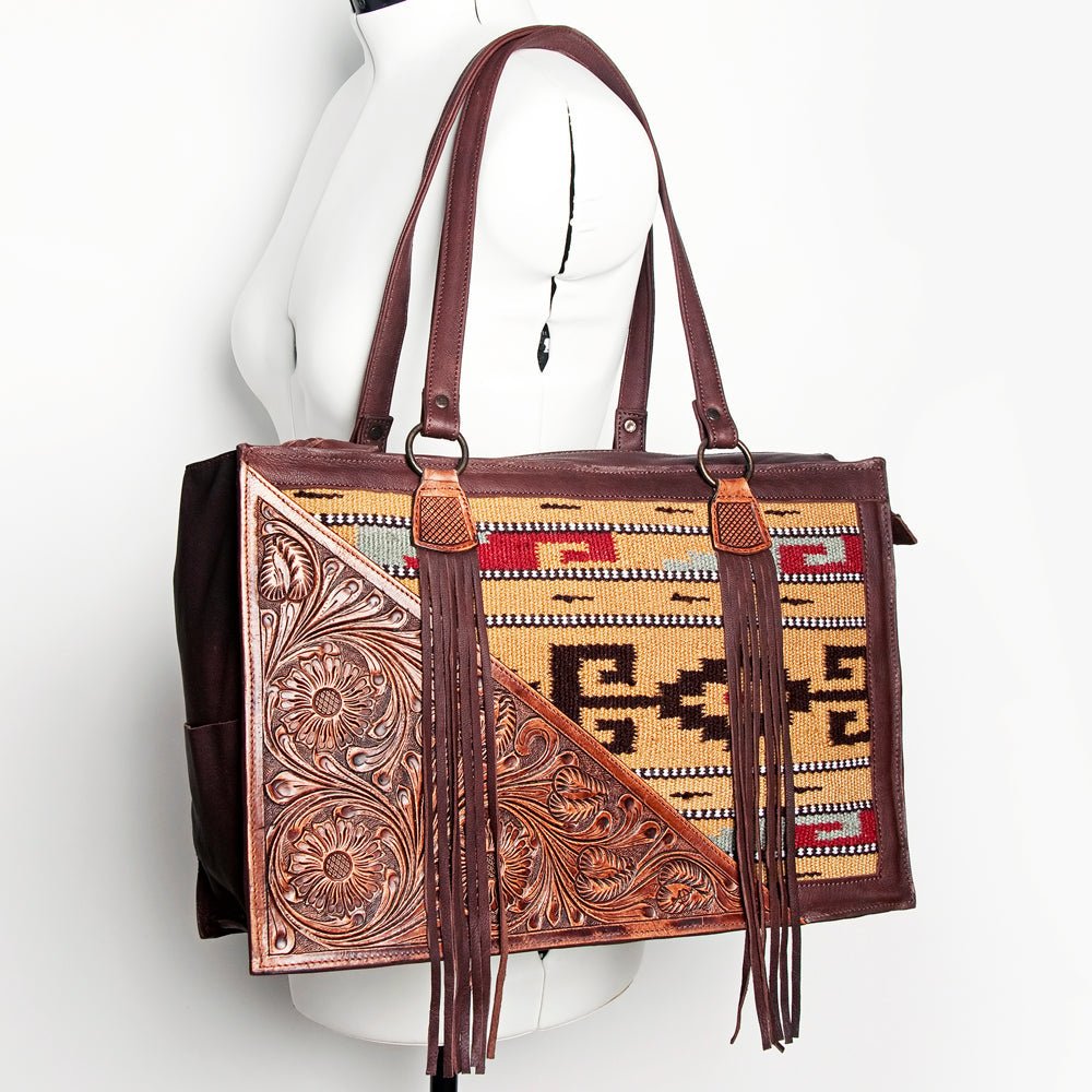 American Darling Hand Tooled Hair-On Genuine Leather