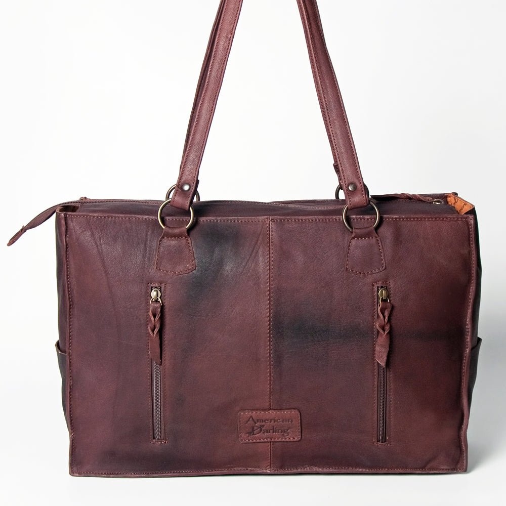 American Darling Hand Tooled Hair-On Genuine Leather